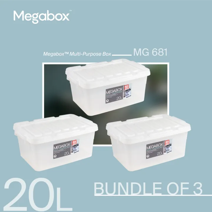 Megabox MG 681 20L Storage Box (Bundle of 3)