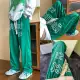 baggy pants for men fashion European and American hiphop pants high street straight-leg sweatpants retro drawstring pants. 