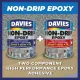 Davies Non-Drip Epoxy Filler for Concrete, Wood, Metal and Almost All Materials 1L Set. 