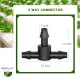 3 Way Connector for 4/7 MM Micro Tubing Drip Irrigation in Hydroponics Set-Up. 