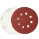 Pack of 100pcs Assorted Grit Aluminum Oxide 8-Hole Sanding Discs 125mm (5”). 