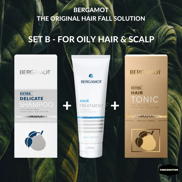 Bergamot Hair Solutions Set B Extra Hair Tonic Extra Delicate Shampoo Hair Treatment Bundle Pack For Oily Hair And Scalp Authentic A Trusted Solution Made In Thailand Lazada Ph