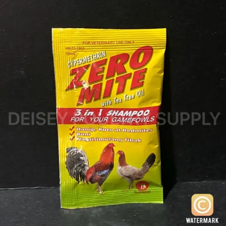 Zero Mite Shampoo for gamefowl 10ml (1 Sachet)