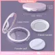 Plastic Loose Powder Compact Container with Velvet Powder puff Mirror and Elasticated Net Sifter, Empty Reusable Powder box, 5g Portable DIY Makeup Powder case. 