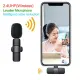 Popular live wireless bluetooth microphone Tiktok short video with goods 1+1 wireless collar clip noise reduction mic. 