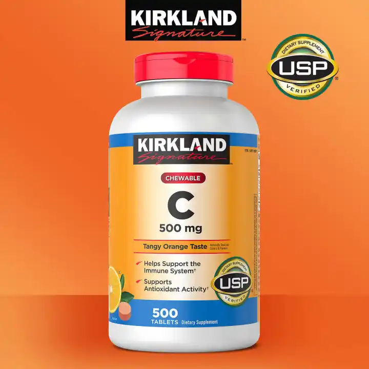 Kirkland Signature Chewable Vitamin C 500 Mg 500 Tablets Usa Lazada Ph