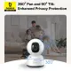 Baseus P1 Lite WIFI IP CCTV Camera Full Set with Remote Monitor 2K HD Smart Indoor Mini Camera with 360 Degree Rotation Night Vision Two-Way Audio Motion Detection for Home Security. 