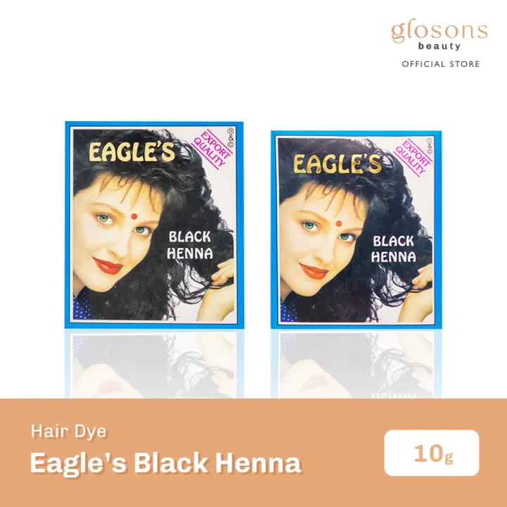 Eagle S Black Henna Hair Dye Natural Organic Permanent Color Keep For White Gray Hair 10g Pouch 6pcs Box Lazada Ph