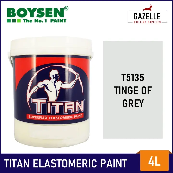 Titan Elastomeric Paint Tinge of Grey - 4L
