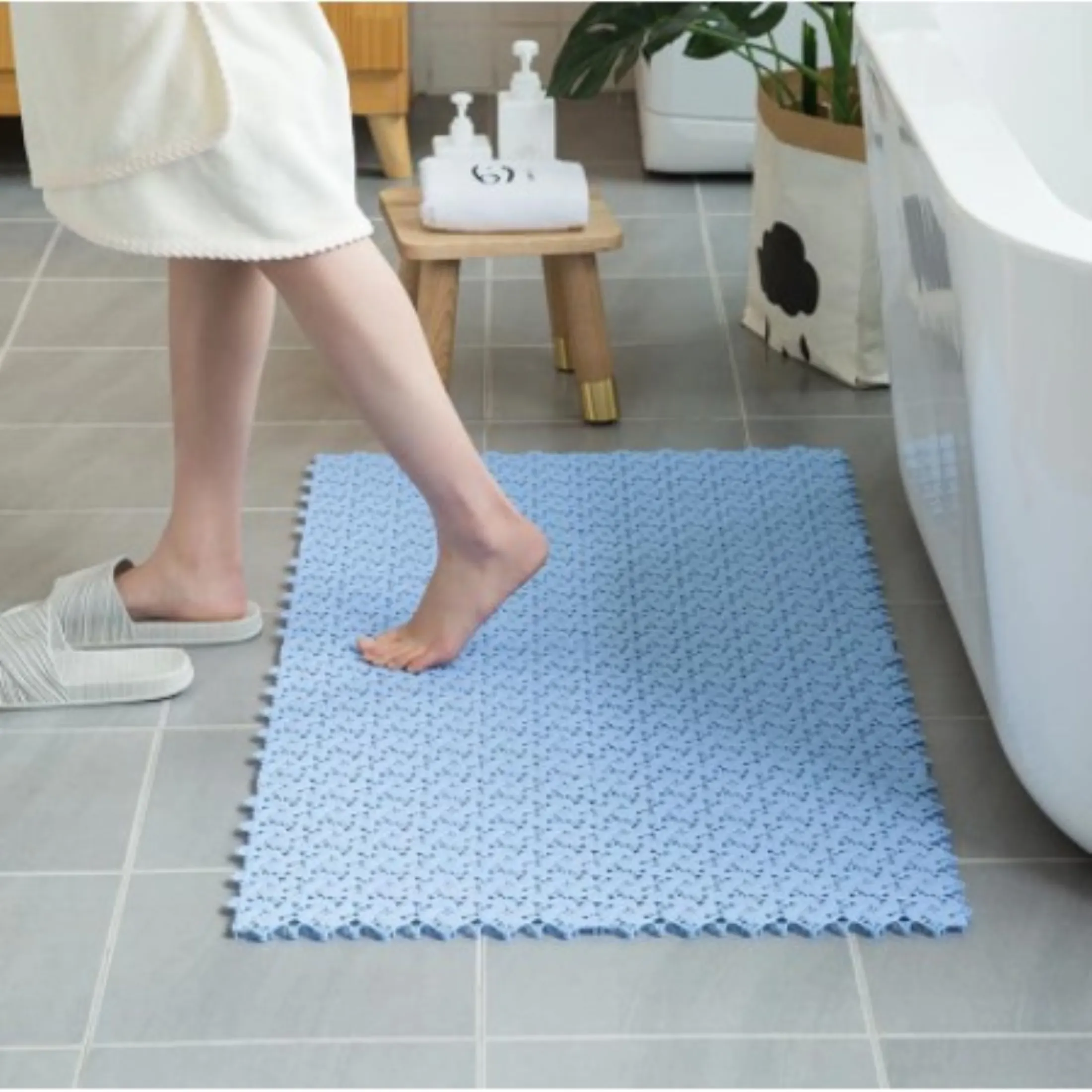 Anti Slip Bathroom Mat Bath Shower Safe, Best Non Slip Shower Mat For Tile