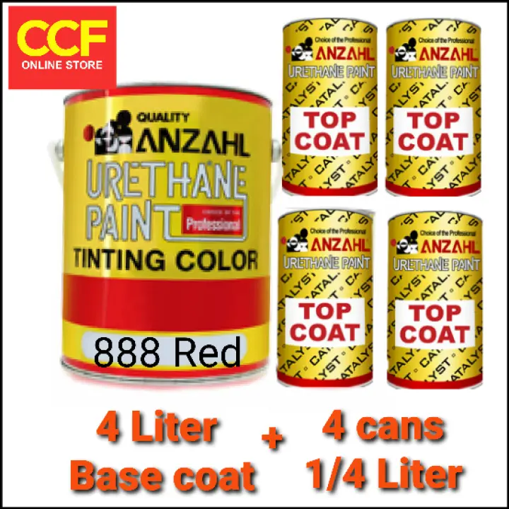 Anzahl Urethane Paint Base Color 4 Liter With Can Topcoat Catalyst Sold As Set Lazada Ph - Anzahl Urethane Paint Colors