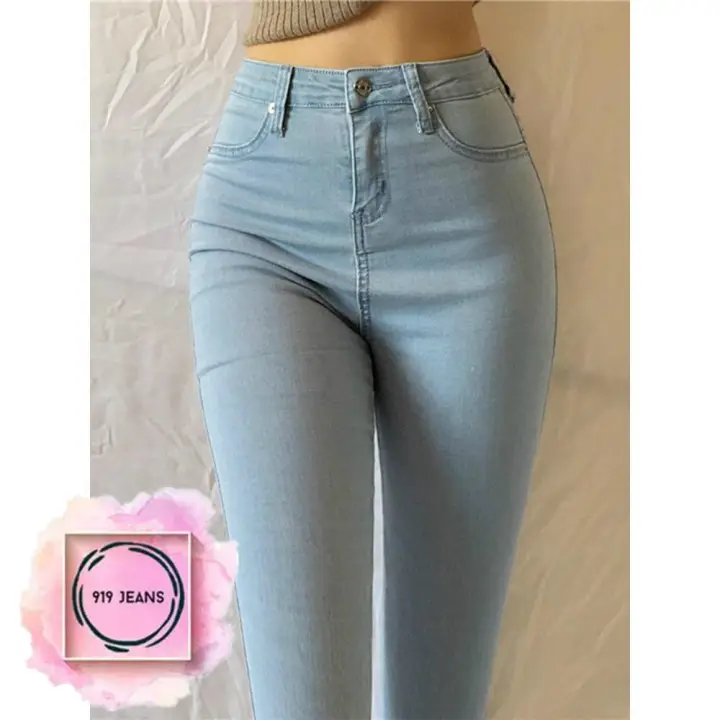 919 Jeans Hot Selling Korean High Waist Jeans 5 Colors Skinny And Streachable For Womens Cod 9758