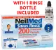 NeilMed Sinus Rinse Kit 200 Premixed Packets with 1 Rinse bottle or Repacked 100 premixed packets. 