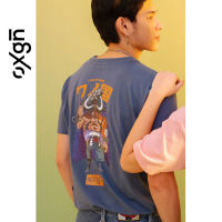 OXGN Mens One Piece Kaido Easy Fit Tee With Graphic Print (Blue)