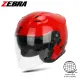 Zebra Motorcycle half face Helmet 3/4 Motor Dual Visor half face Helmet For Riding Gear Free Visor THRSTFLASK YM-902 Solid. 