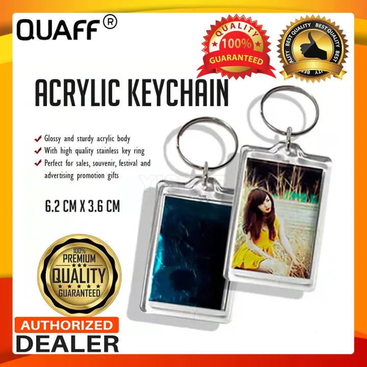 Acrylic Keychain Rectangle Size: 6.2cm x 3.6cm (100pcs/pack) Photo ...