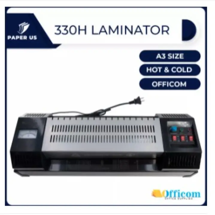 330HP A3&A4 Laminating Machine Hot & Cold Reverse Heavy Duty 220V Officom Brand