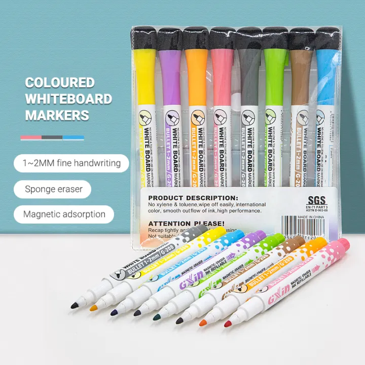 Single-head whiteboard blackboard pen water-based marker pen color whiteboard pen can be wiped with