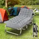 Folding Camping Bed Cot Portable Folding Sleeping Cots with Mattress for Adults Kids Double Layer Oxford Adjustable Chaise Recliner w/Pillow Outdoor Travel Camp Cots for Beach Camping Home and Office Nap. 