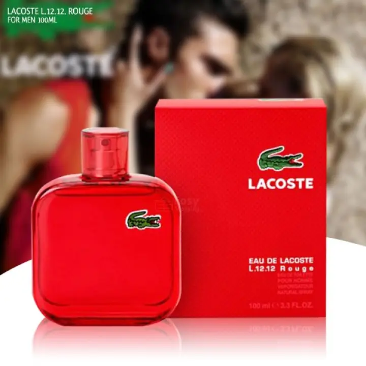 ORIGINAL - LACOSTE EAU LACOSTE L.12.12 ROUGE FOR MEN - LACOSTE ROUGE PERFUME FOR MEN MENS PERFUME | Lazada