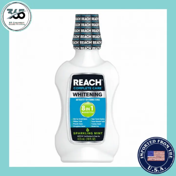 Reach Essentials Whitening Mouthwash Sparkling Mint 6 In 1 400 Ml 13 5 Oz Lazada Ph