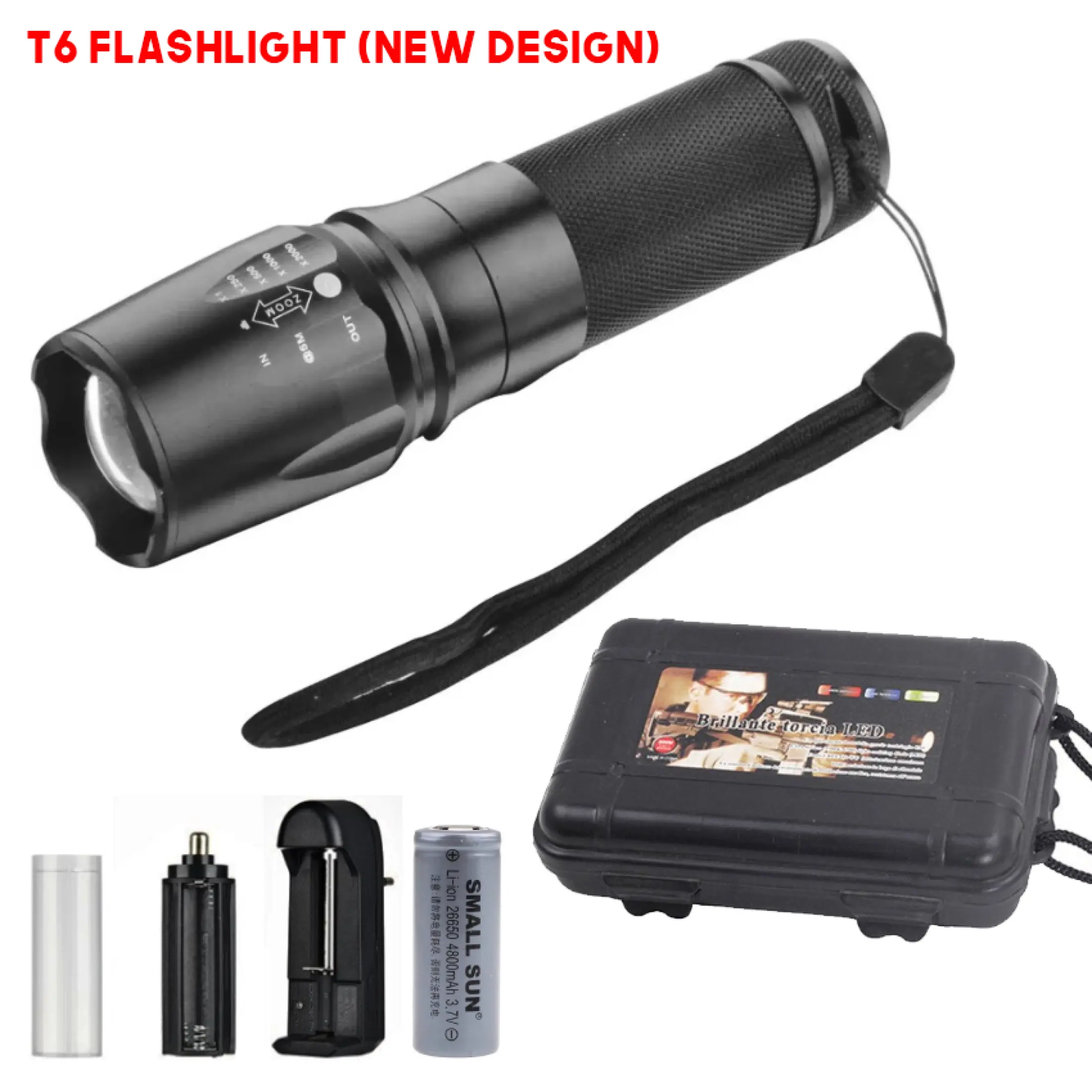 8000LM Pocket Tactical Flashlight Torch LED Pen XML T6 USB Rechargeable Light