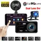 【Ship from Manila】Dash Cam Dual Lens Car DVR Camera HD 1296p 4" Touch Screen with Rear Reverse Camera Night Vision Car Recorder Dash Cam. 
