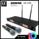 SHURE UR-24D floating microphone dual microphone wireless microphone receiving distance 150 meters, anti-howling metal body, very suitable for karaoke, the sound is very good. 
