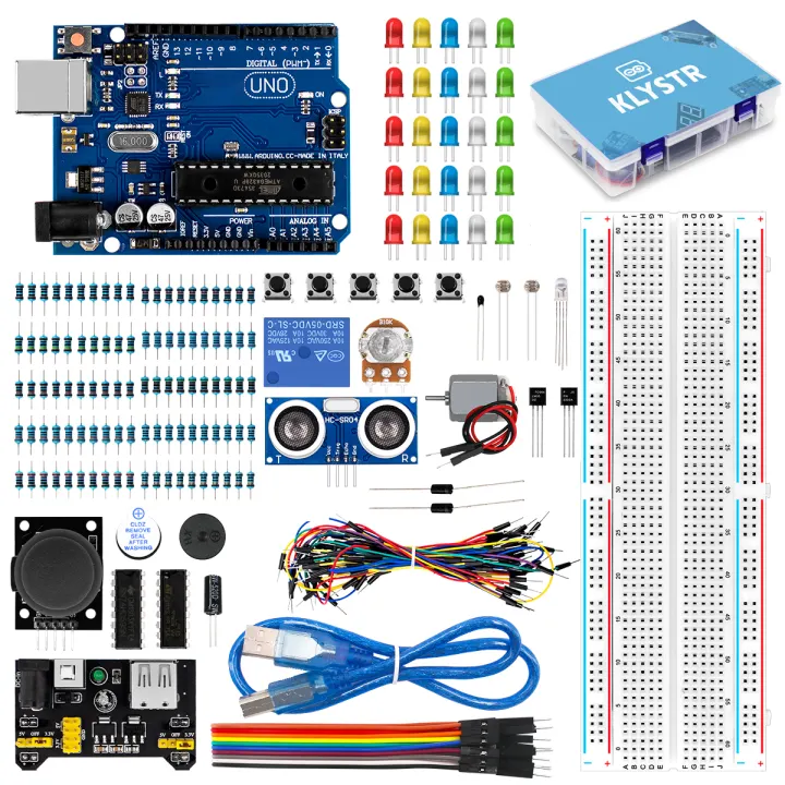 Jumper Arduino R3 KLYSTR Basic Starter Kit With UNO R3 for Arduino, Jumper Wires ...