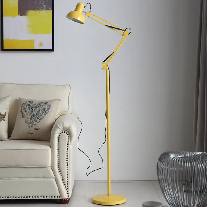 Metal Adjustable Long Swing Arm Floor Lamp Lights Office Room Bedroom Led Reading Standing Lazada Ph Bedroom Led Reading Standing Lamp, Long Reach Floor Lamp