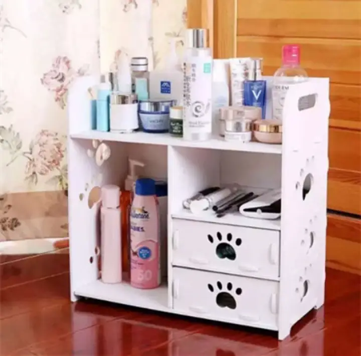 Aiet Diy Wooden Cosmetic Box Makeup Organizer With Mirror Lazada Ph Aiet Diy Wooden Cosmetic Box, Wooden Makeup Organizer With Mirror
