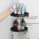 High-end Premium Aluminum Alloy Large Towel Rack Space-Saving Foldable Bath Towel Rack Towel Rack Corner Rack Bathroom Faucet Matte Black Multifunctional Bathroom Storage Rack Wall Mounted Double Towel Bar 60cm With 4 Hooks. 