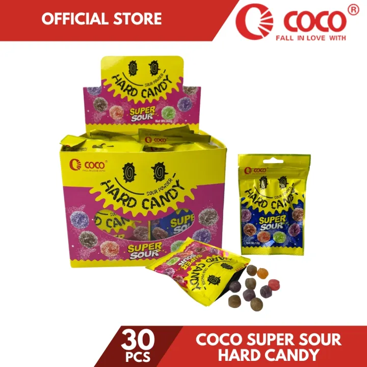 COCO Super Sour Hard Candy 30pcs Per Inner Box