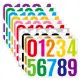1-4 Inches waterproof Large Sheet Colourful  Number Stickers Alphanumeric Decals for Decoration DIY. 