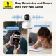 Baseus P1 Lite WIFI IP CCTV Camera Full Set with Remote Monitor 2K HD Smart Indoor Mini Camera with 360 Degree Rotation Night Vision Two-Way Audio Motion Detection for Home Security. 
