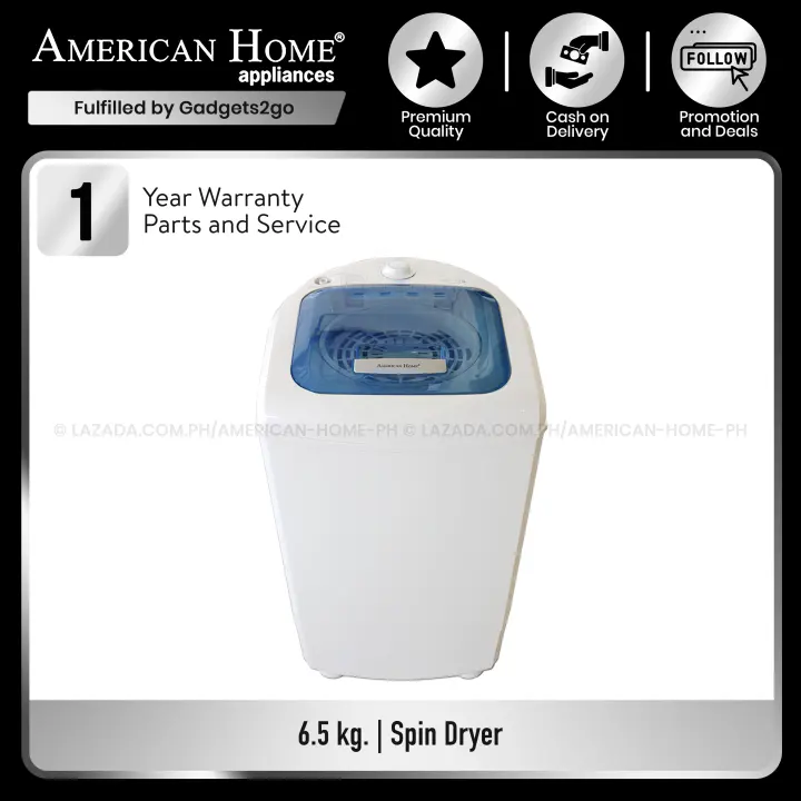 American Home 6 5 Kg Spin Dryer Asd 72b Lazada Ph