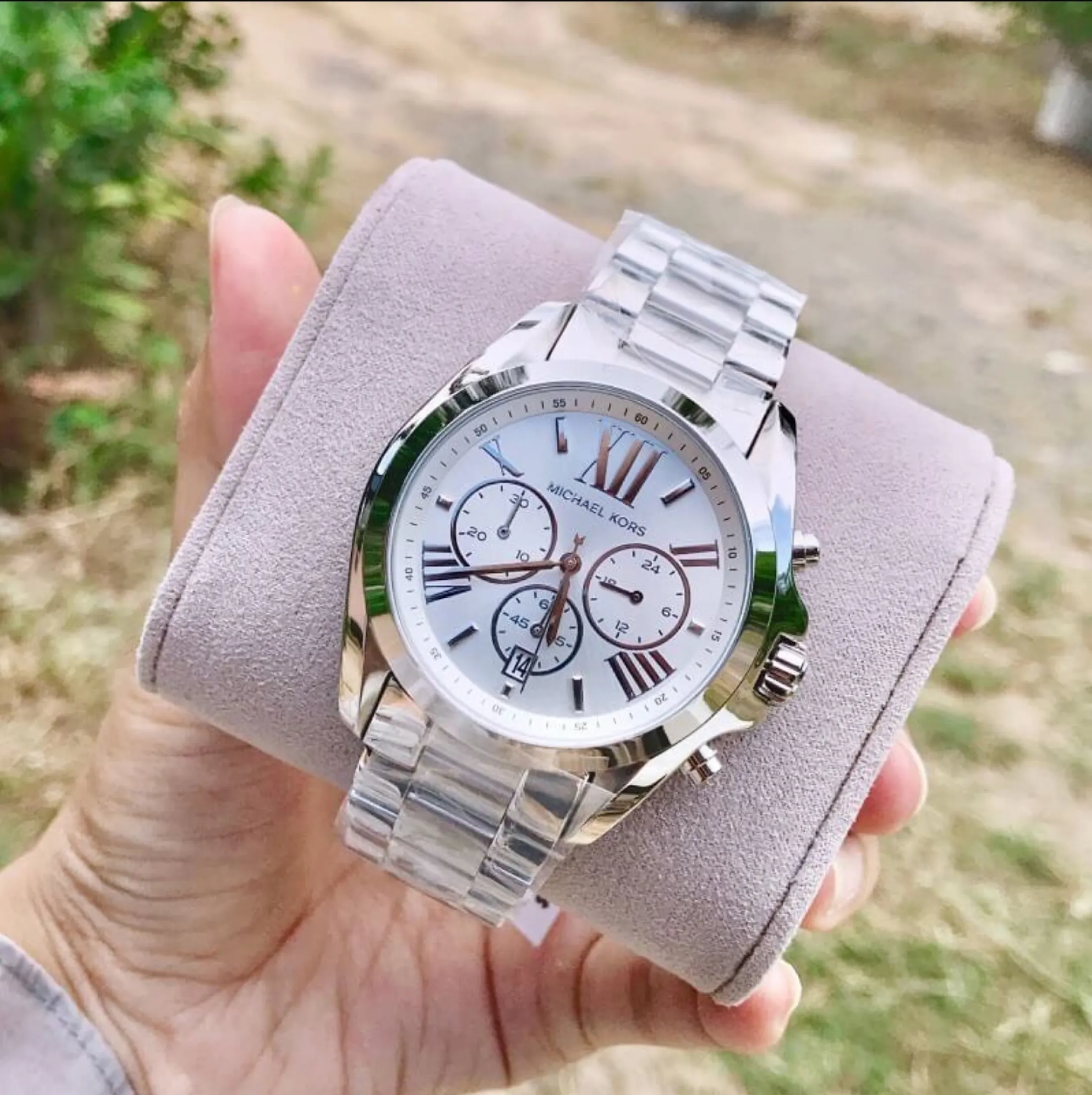 Rejsende Dominerende fond Bradshaw Chronograph Silver-tone Ladies Watch Limited Style of Michael Kors  MK5535 With 1 Year Warranty For Mechanism | Lazada PH