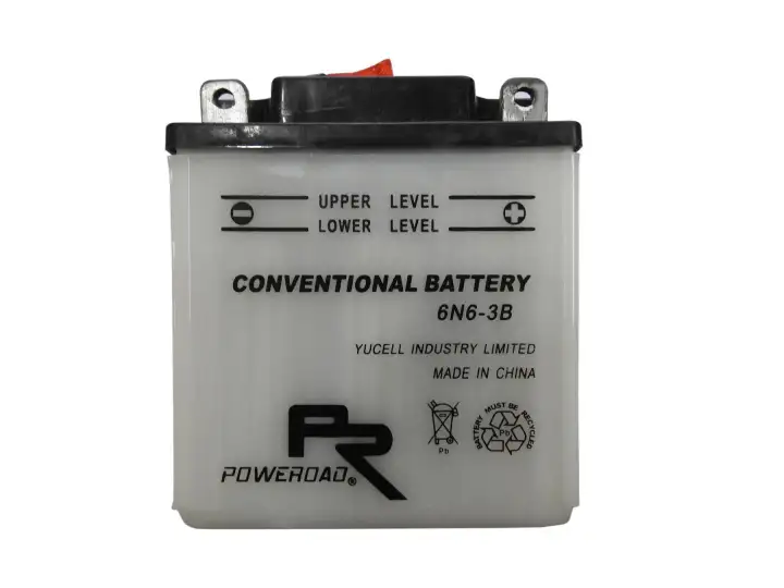 Poweroad 6N6-3B Conventional Low Maintenance Motorcycle Battery