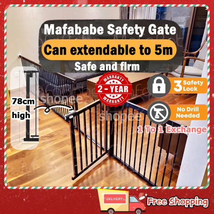 new Mafababe 3 Security Locks 75145cm Baby Safety Door Gate Pet Dog