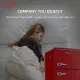 KONKA 3.2 cu ft, 95L Double Door Mini Fridge with Freezer for Bedroom Office or Dorm with Adjustable Remove Glass Shelves Compact No Frost Direct Cool Refrigerator Red. 