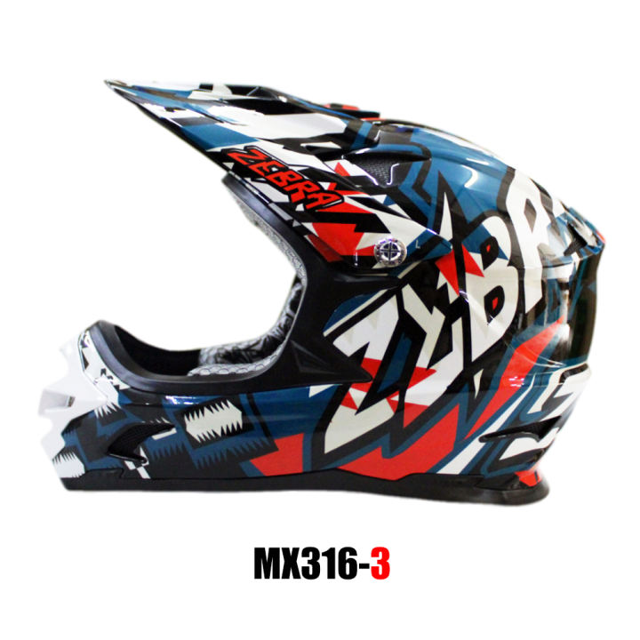 zebra helmet motocross