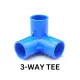 PVC Blue Fittings 3 way Tee , 4 way Tee, 5 way tee 20mm 25mm 32mm 1/2 3/4 1 NathanTools. 