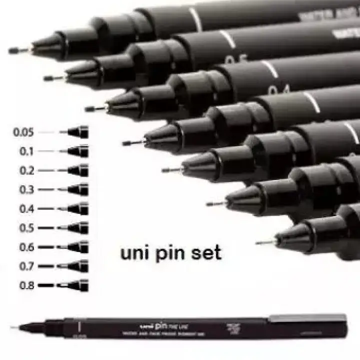 Lenen navigatie Opiaat UNI PIN Black Fine Line Pen | Lazada PH
