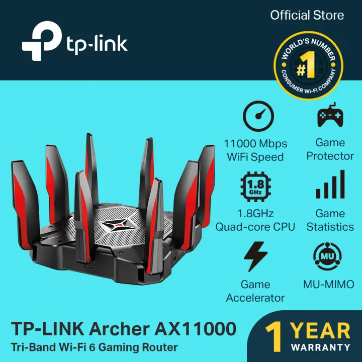 感謝価格 TP-Link ARCHER AX11000 11ax Wi-Fi6 対応 次世代トライバンド ゲーミング 無線LANルーター親機  4804Mbps+4804Mbps+1148Mbps