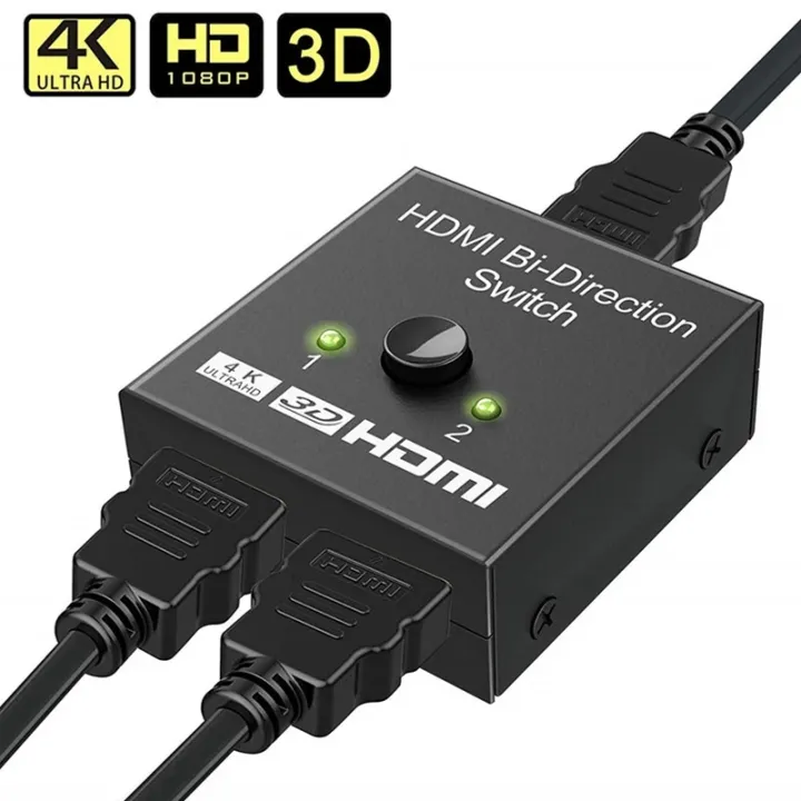 Hdmi 2 Input To 1 Output Switch Hdmi Splitter Two Way Hdmi Switcher Lazada Ph