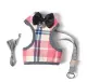 Adjustable Breathable Dog Leash And Vest Collar Harness With Bow Tie (SMALL). 