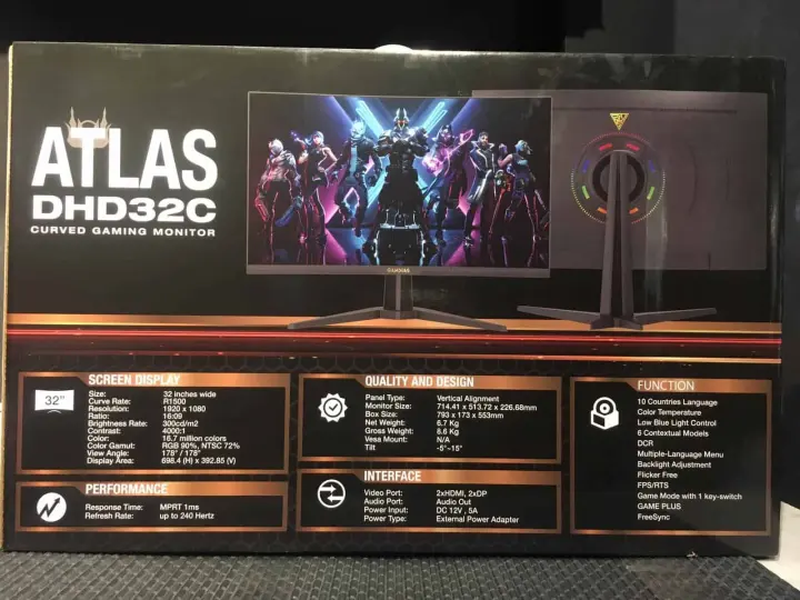 GAMDIAS DHD32C 32 INCH 240HZ CURVE MONITOR
