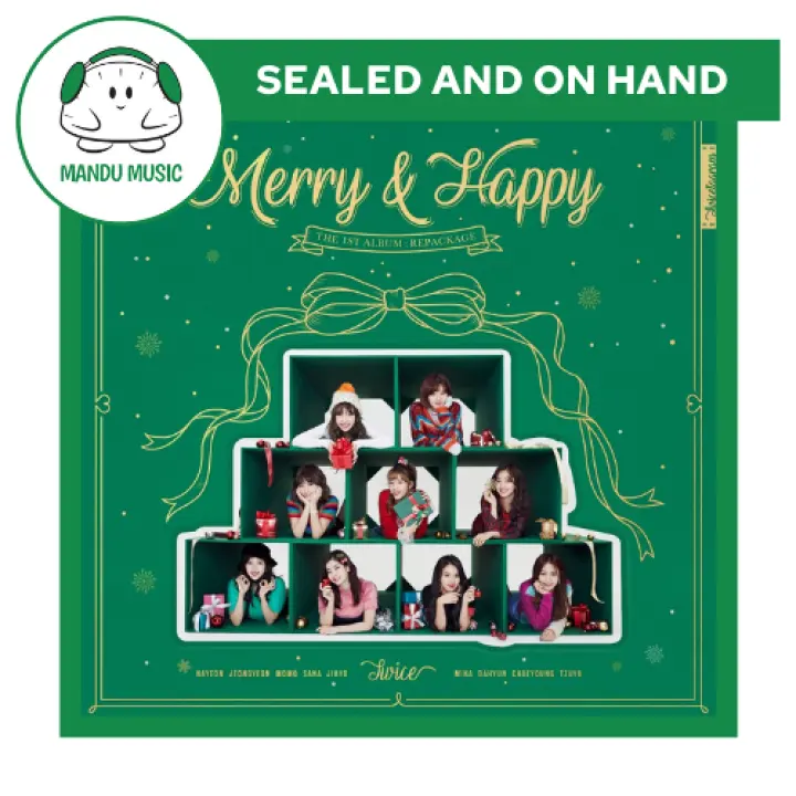 Twice Twicetagram Repackage Merry Happy Heart Shaker On Hand Sealed K Pop Album Mandu Music Random Version Lazada Ph