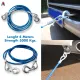 SET OF 2 Heavy Duty 5 Tons 4 Meter Steel Wire Tow Rope Cable Towing Pull Strap Cable With Hook. 