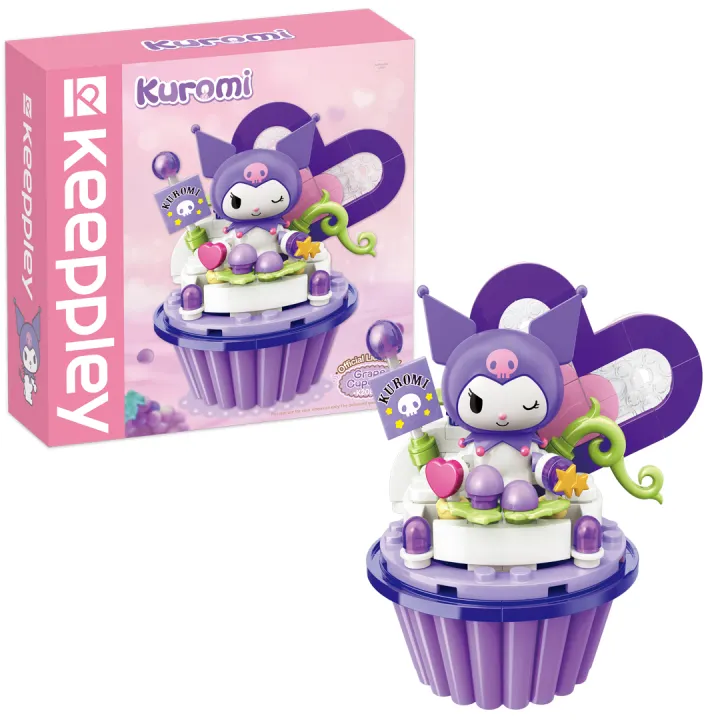 Keeppley Sanrio Kuromi Grape Cupcake Building Blocks
